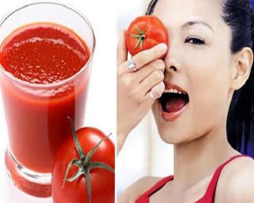 sinh tố cà chua giúp giảm cân tự nhiên